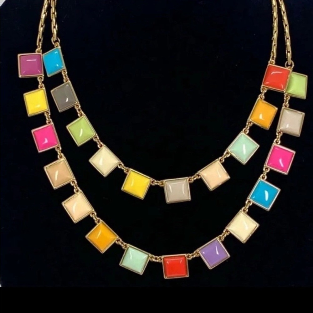 Kate Spade Gold Plated Necklace Tutti Frutti multicolored bubbles NWT 18” - Picture 4 of 11
